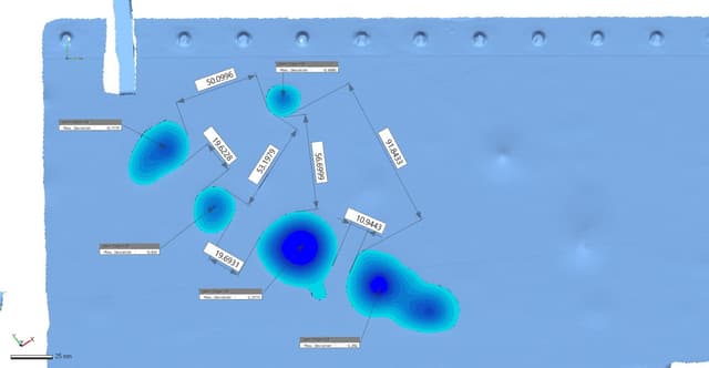 3D scanned deviation location using Geomagic Control X