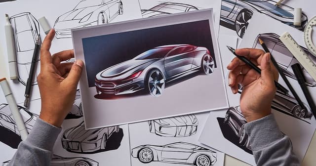 Car marker drawing - Car Body Design