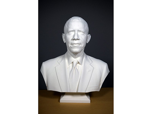 president obama's 3D printed bust by 3D Systems