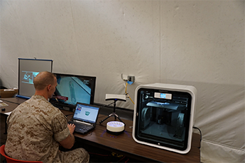 3d scaning-to-print at Marines ExLog games