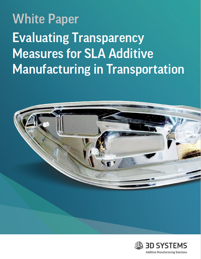 Evaluating Transparency Measures for SLA Additive Manufacturing in Transportation