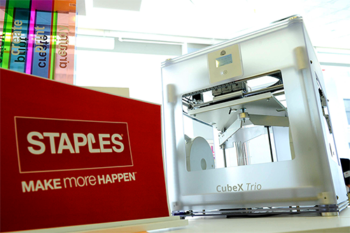 CubeX 3d printer at Staples