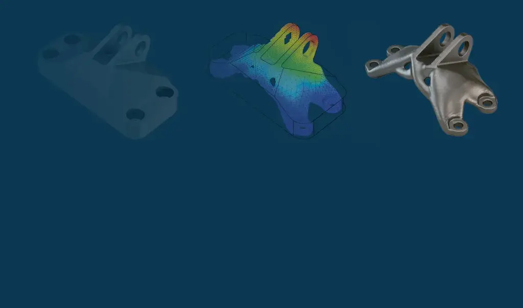 Customer story - Topology optimization and DMP combine to meet GE Aircraft engine bracket 