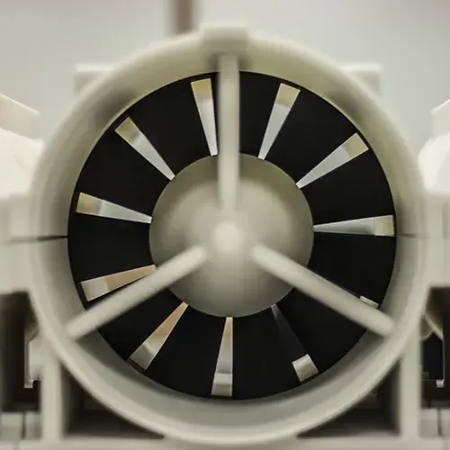 The first main prototype of the innovative micro turbine, produced by SLA 3D printing