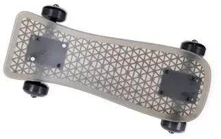 3D Systems part printed via the MJP process with support structure on printed part.
