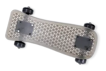 3D printed functional prototype skateboard on MJP 5600 multi-material 3D printer