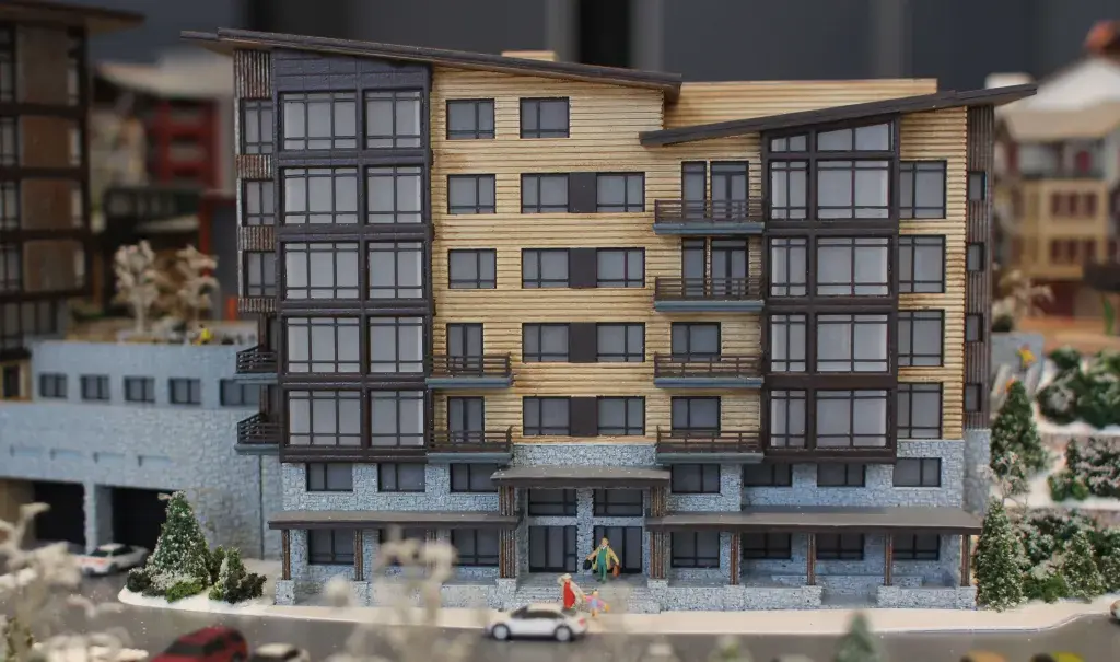 LGM used digital texturing to mimic the facades of the final buildings