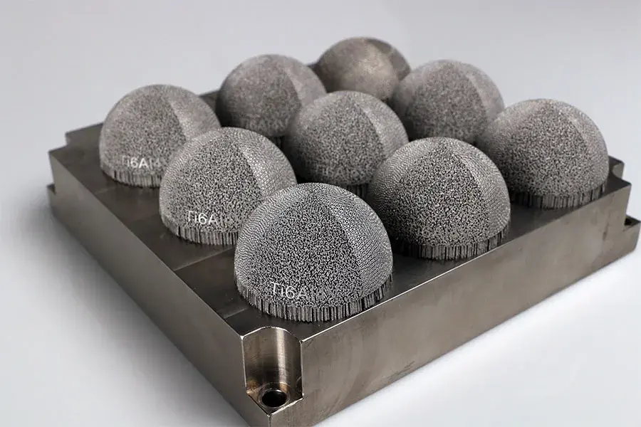 3D printed titanium hip cups developed by 3D Systems Medical Device and Manufacturing team