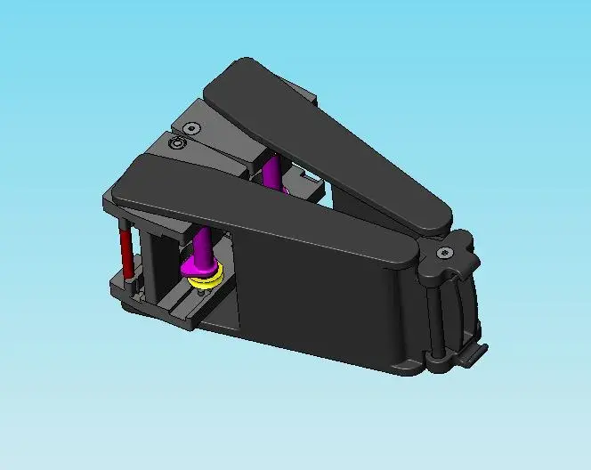 Collapsed 3D model of Span Tech conveyor bracket 