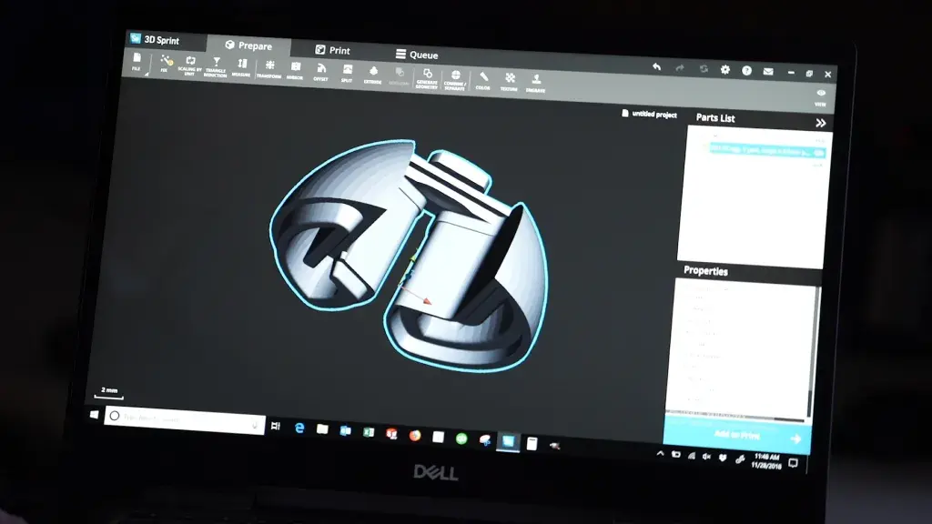 File for 3D printing in 3D Sprint