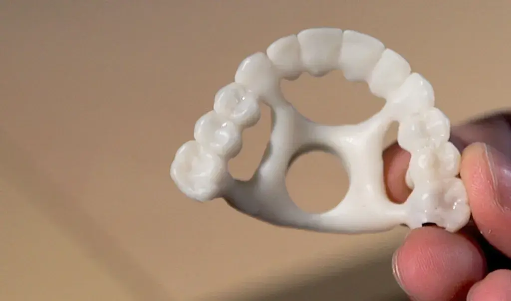 Hybrid Technologies full arch 3D printed on NextDent 5100 3D printer