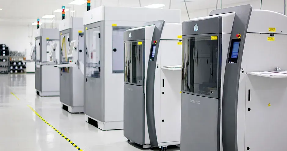 A row of 3D Printers from 3D Systems