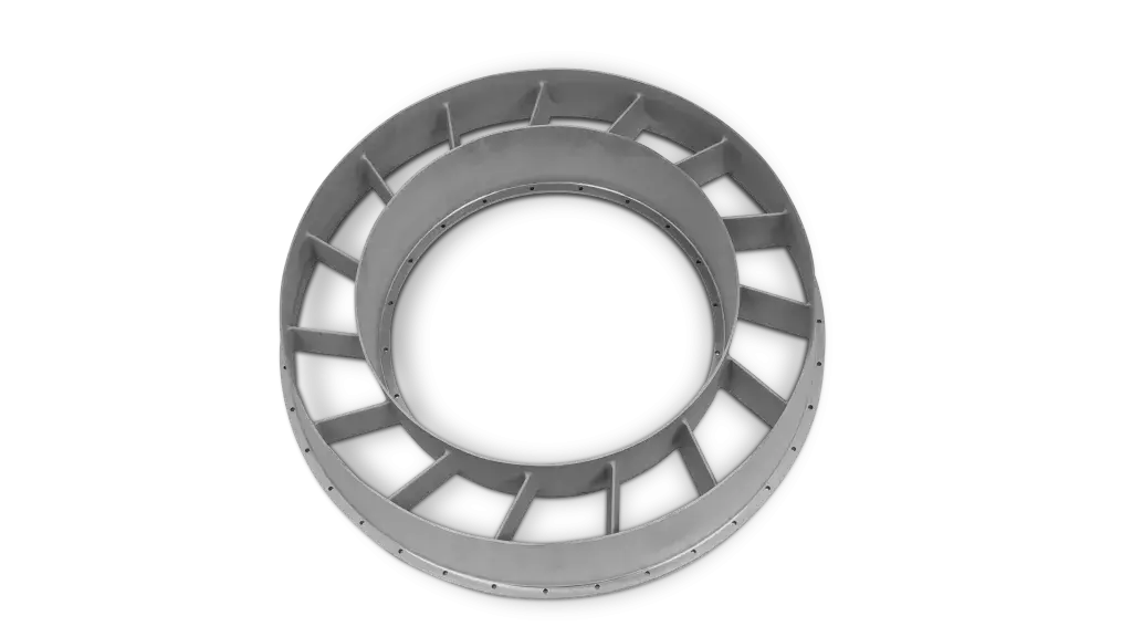 Turbine rear vane produced in LaserForm(R) Ni718 (A)on the DMP Factory 500 Solution, which includes 3Dxpert and GFMS’ Cut E 600 for the separation process. Post-processing was done by GF Precicast. 