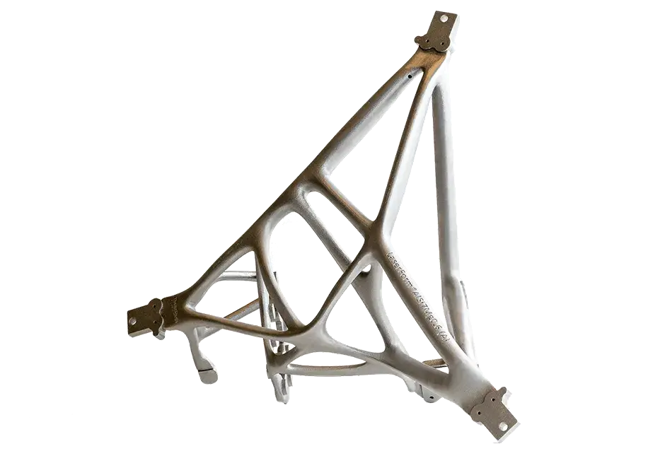 Light weight and topologically optimized bracket for mounting geo communication antenna reflectors. 