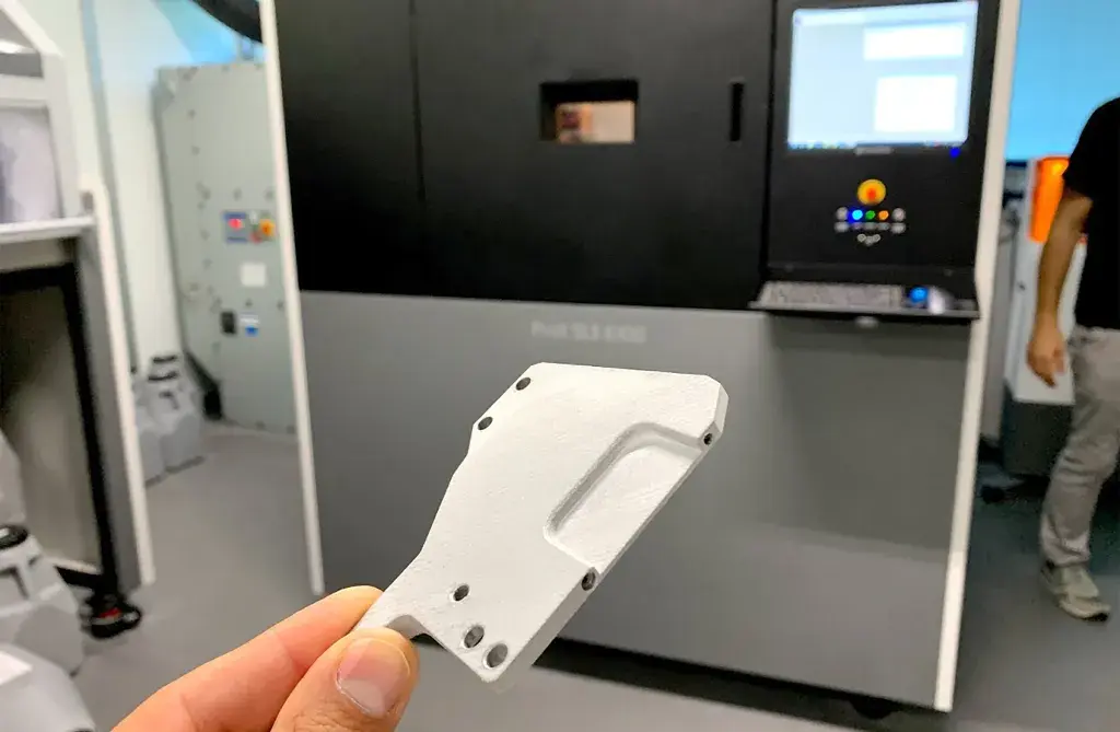 Lonati is using 3D Systems’ ProX SLS 6100 for prototyping as well as production of jigs and fixtures. (Image courtesy of 3DZ) 