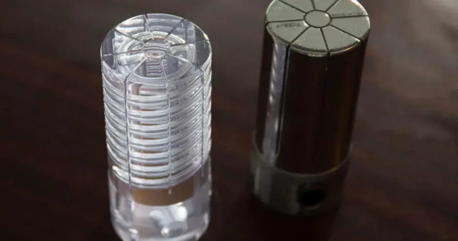 2 parts that were created by conformal cooling methods