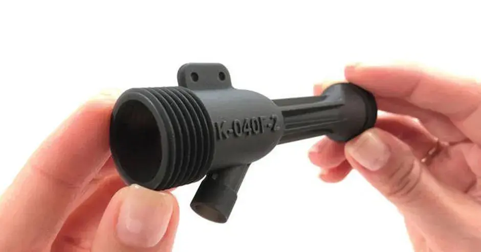 A 3D Printed part made from Figure 4 Tough-BLK 20, a strong, ABS-like material with long-term UV stability