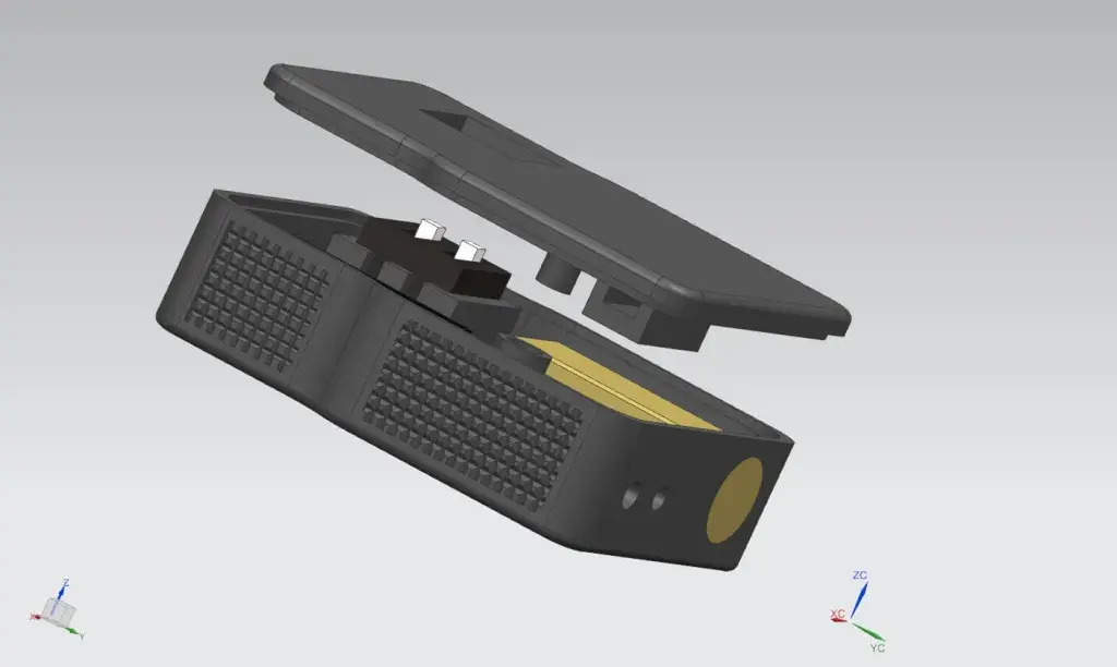 CAD model with knurled surfaces that ACS Custom 3D prints using Figure 4