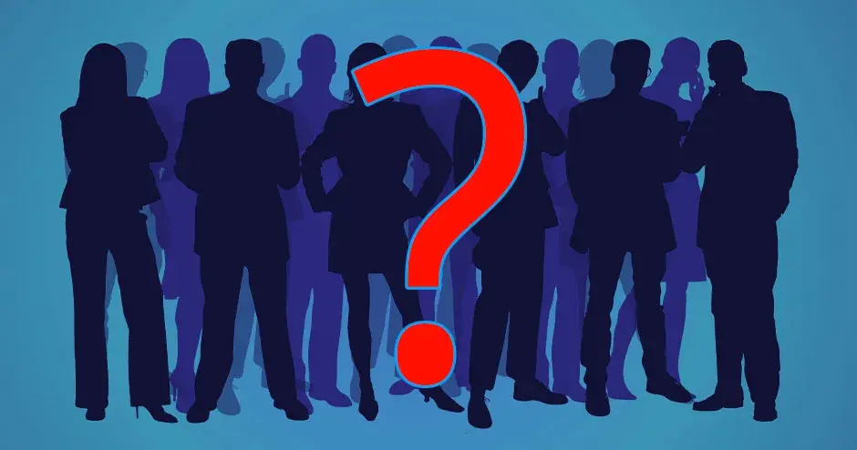 graphic silhouettes of a group of people