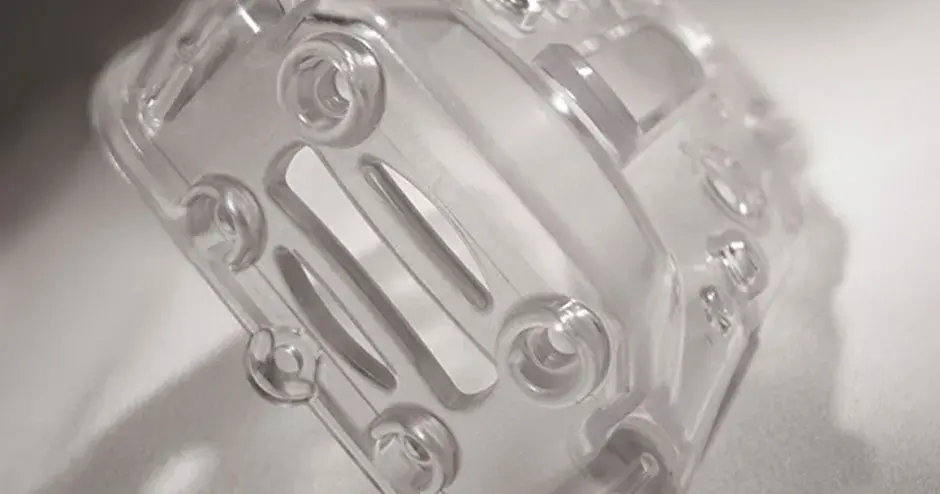 a 3D printed Clear Rapid Prototype