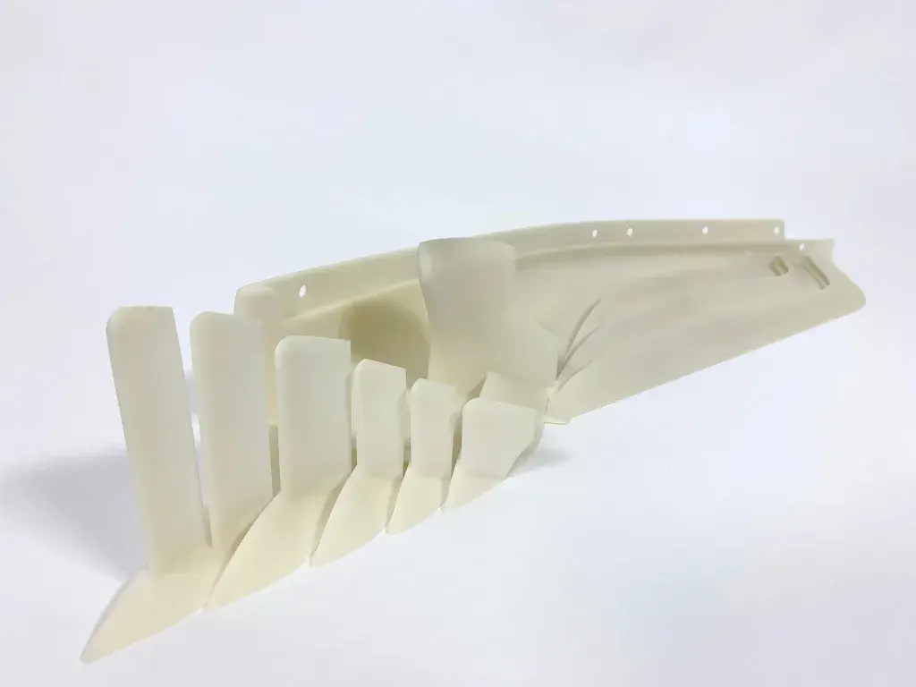 SLA turning vane printed in Accura HPC