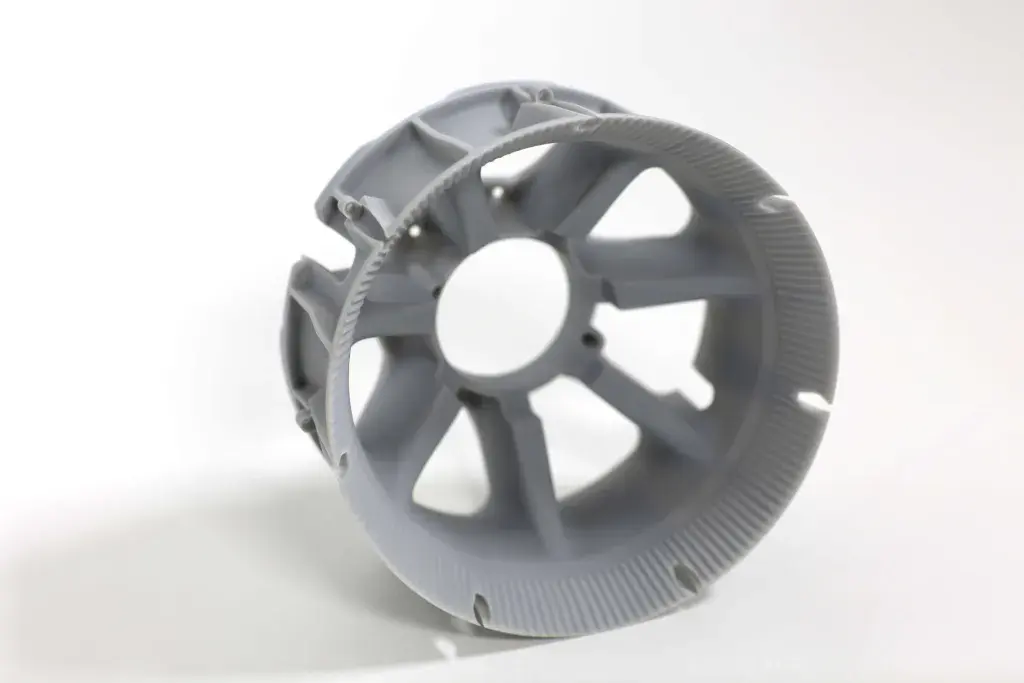 Rim for wind tunnel model printed in Accura Xtreme