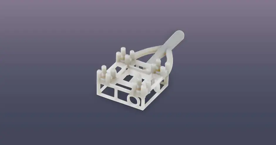 figure 4 jewel master grey 3d printed square pendant