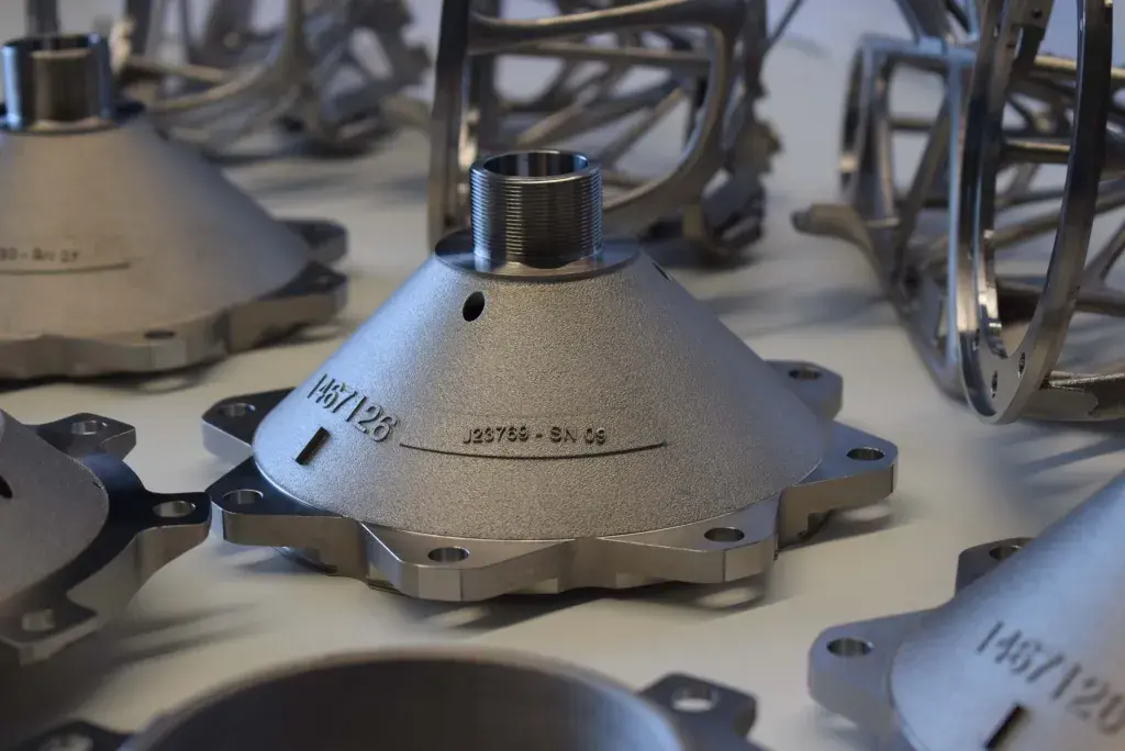 Close up of Thales Alenia Space ETHM components