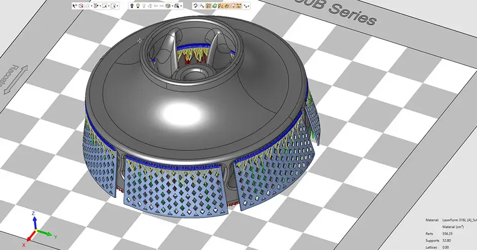 A software rendering of an impeller