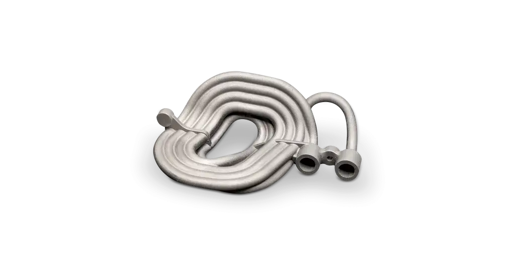 Metal 3D printed inerter coil designed by Alpine F1
