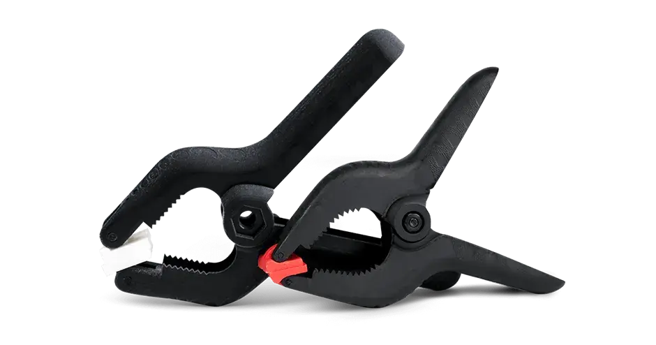 Clamps made from Projet MJP 2500 Visijet M2R-BLK