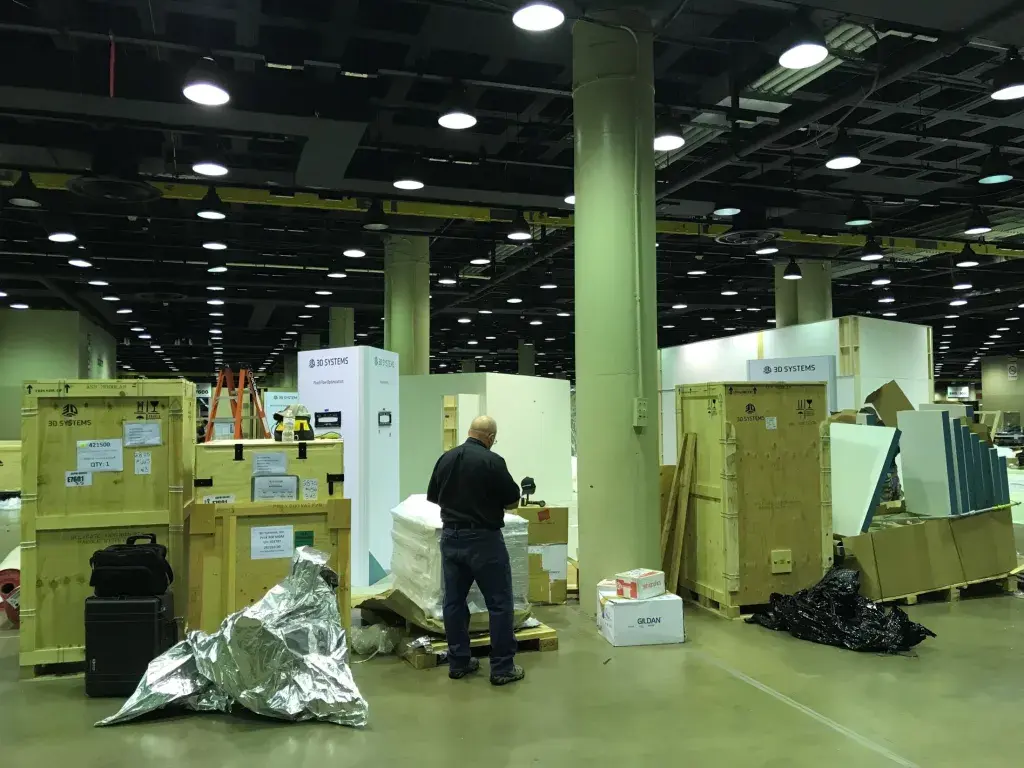 3D Systems Rapid + TCT Pre-Booth Setup