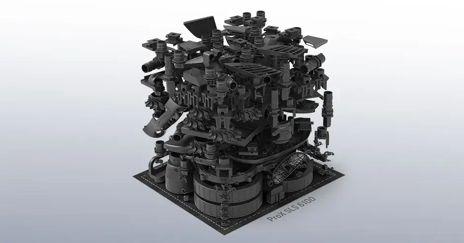 A plethora of 3D printed parts on a tray