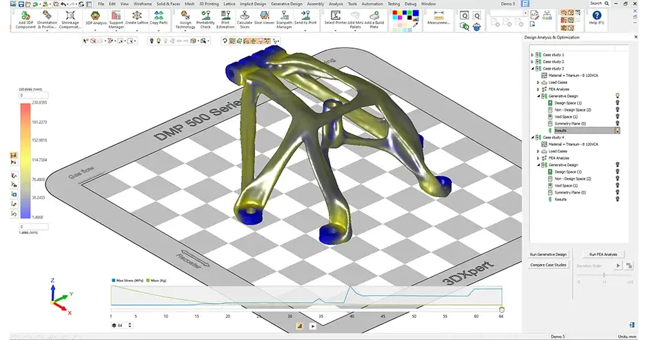 3DXpert rendering of a print part