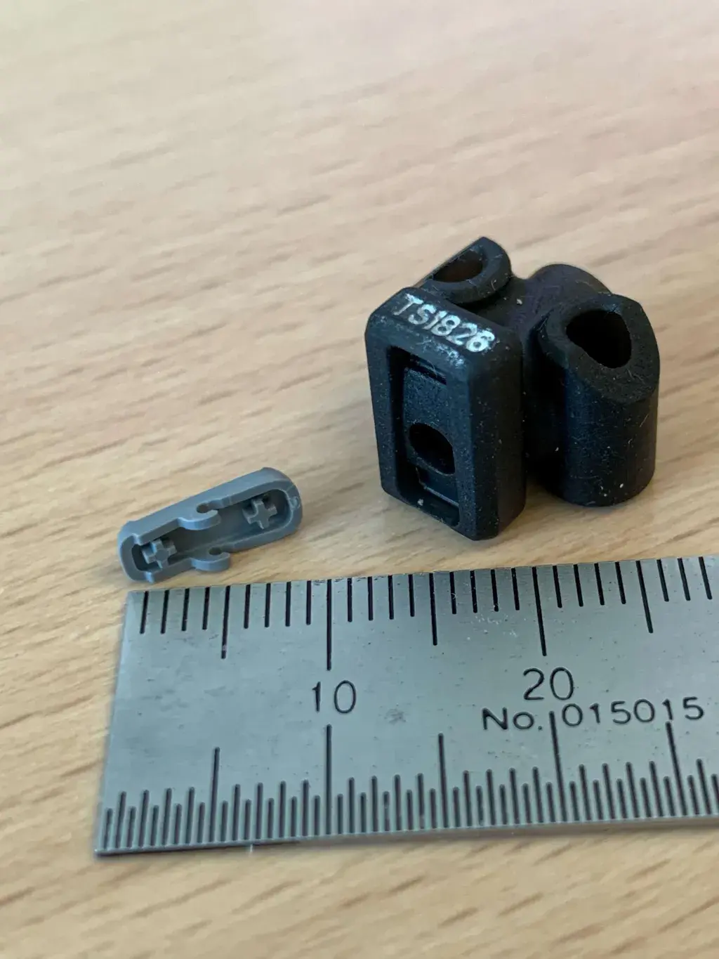 Figure 4 printed part with ruler to show accuracy