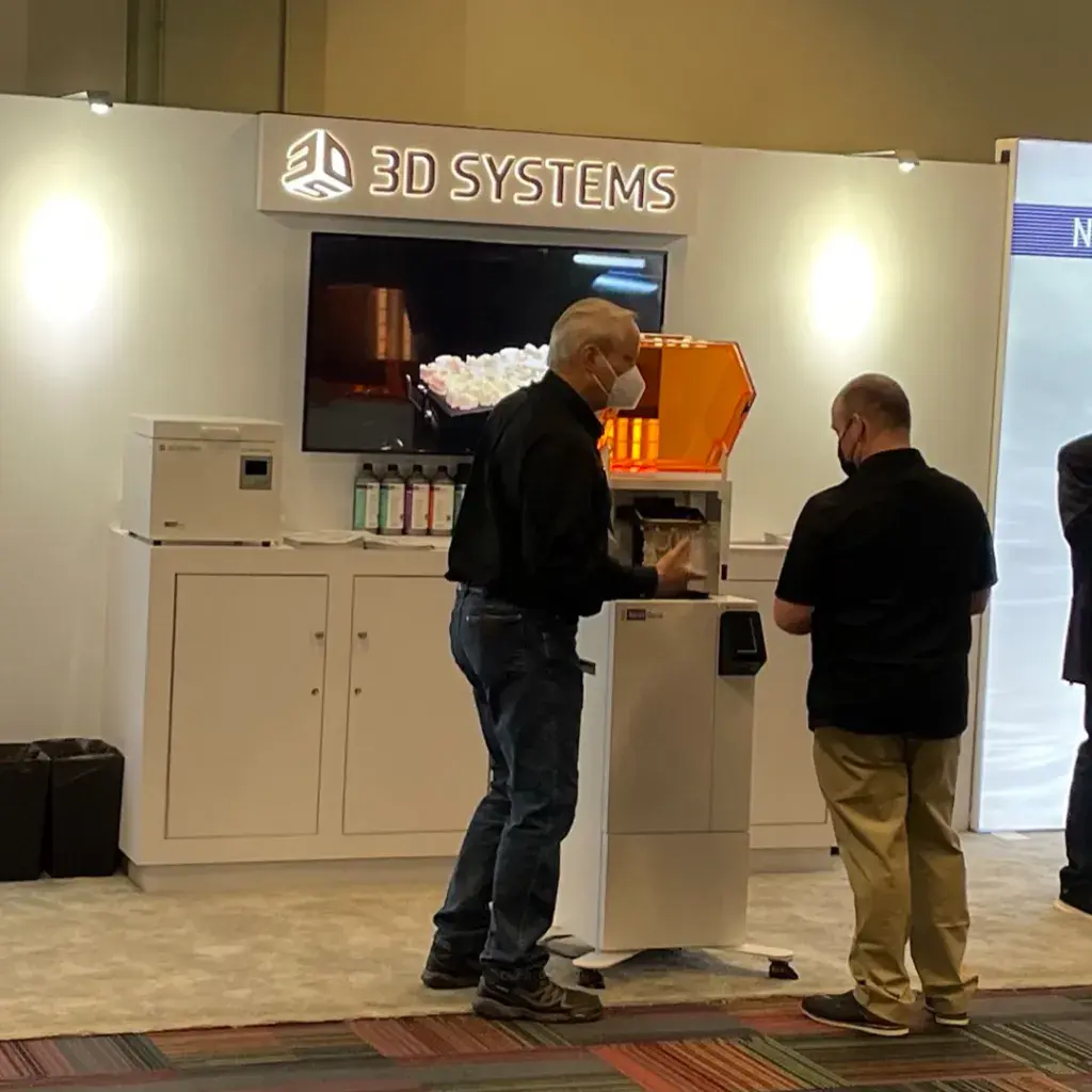 The 3D Systems and NextDent by 3D Systems booth during Labday
