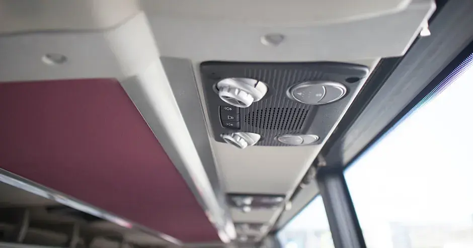 Multi-function overhead passenger comfort control panel within vehicle