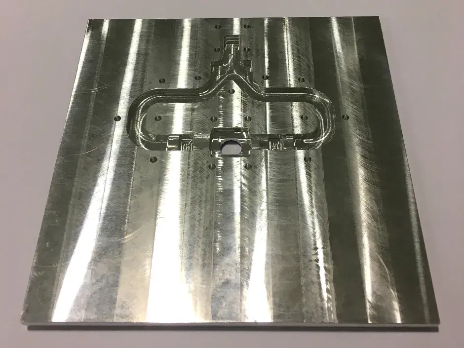 Semiconductor RF waveguides base plate