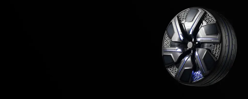 a finished 3D printed Hankook tire 