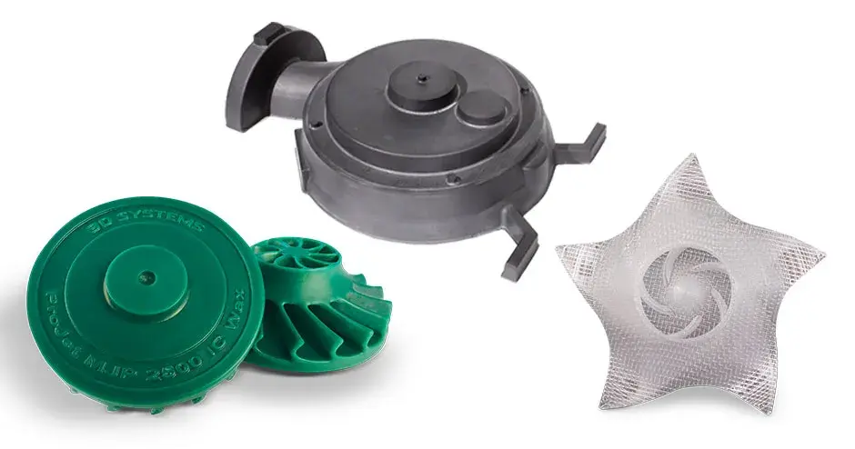 A variety of wax patterns