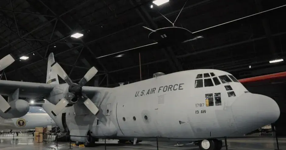 USAF aircraft in hangar