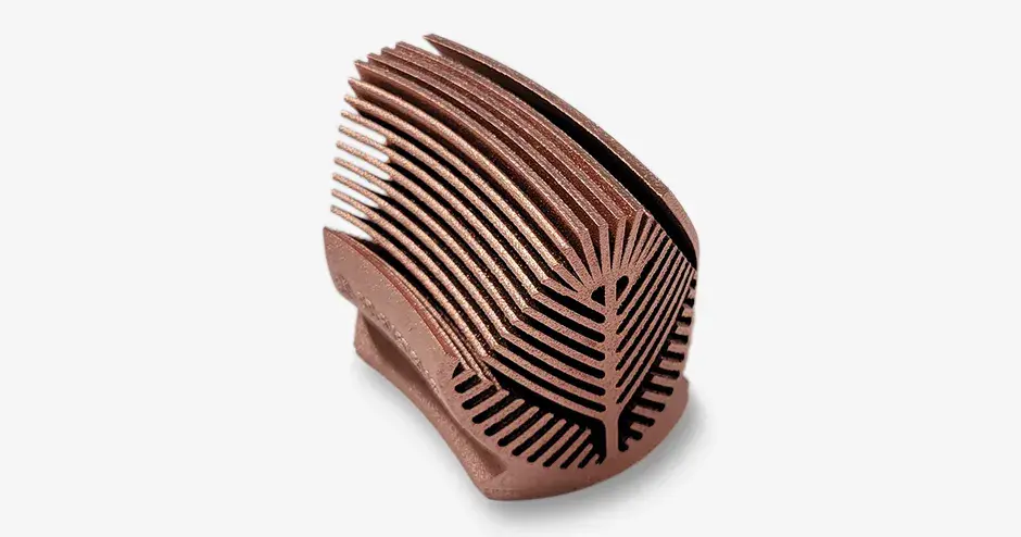 Certified CuCr1Zr (A) 3D printed custom heatsink