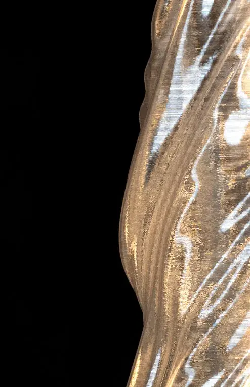 Lamp designed by Slicelab and 3D printed with PETG pellets on EXT 1270 Titan Pellet printer.