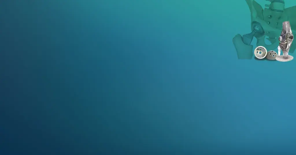 web banner with large joint medical devices