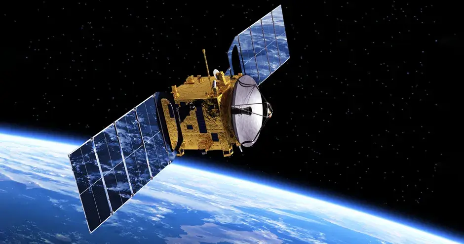 Communication Satellite Orbiting the Earth