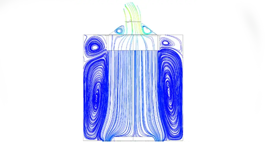 a graphic showing laminar airflow