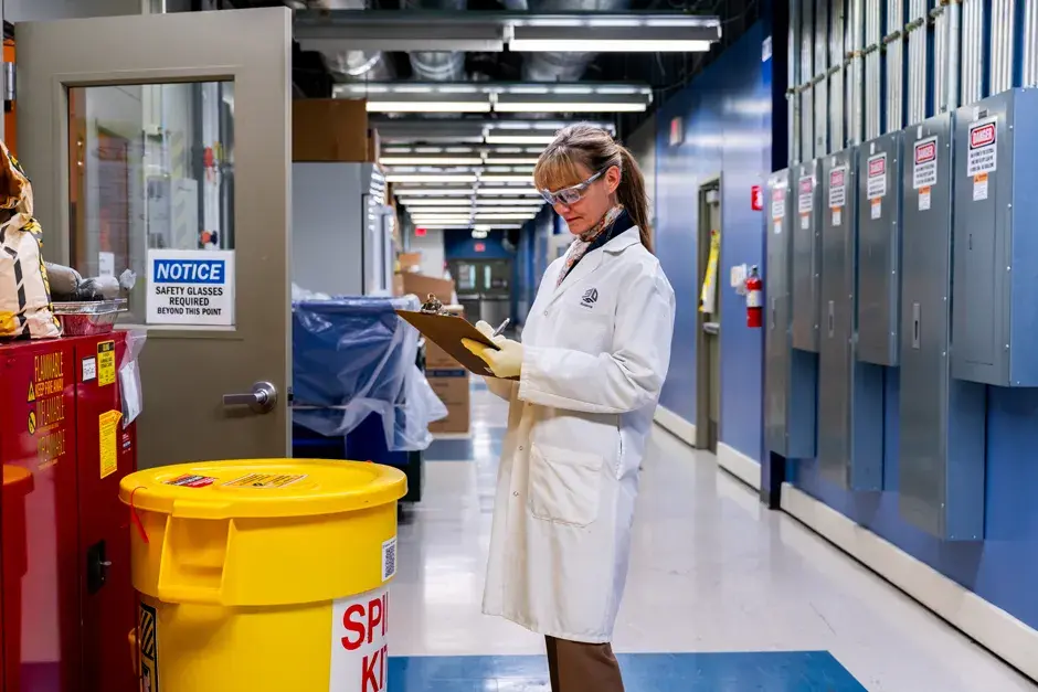 3D Systems employee taking notes