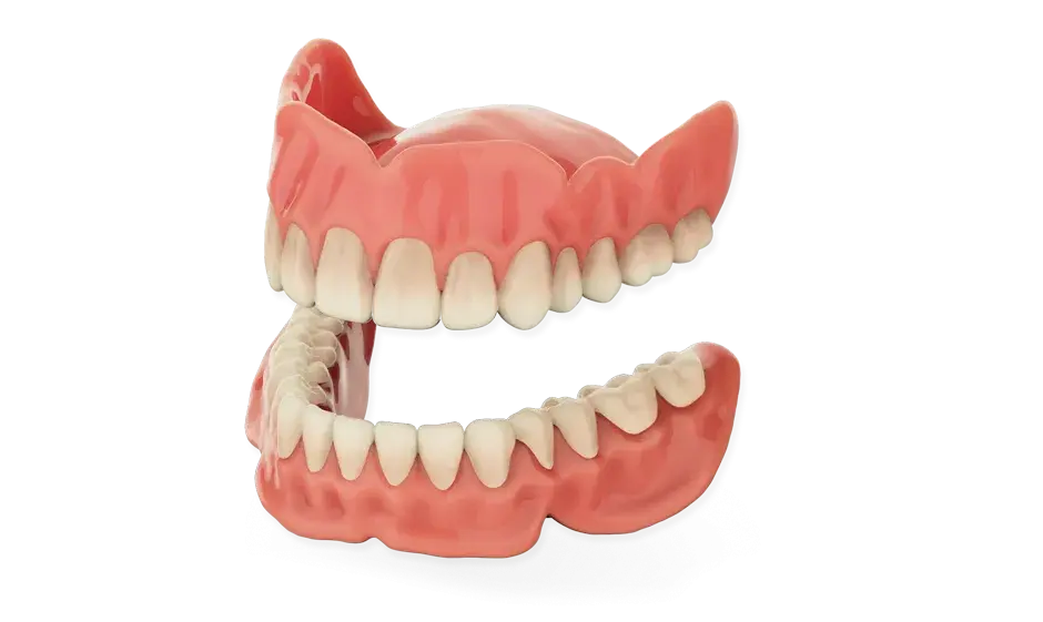 Jetted Dentures polished teeth