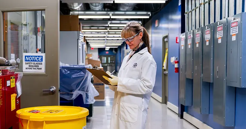 3D Systems employee taking notes