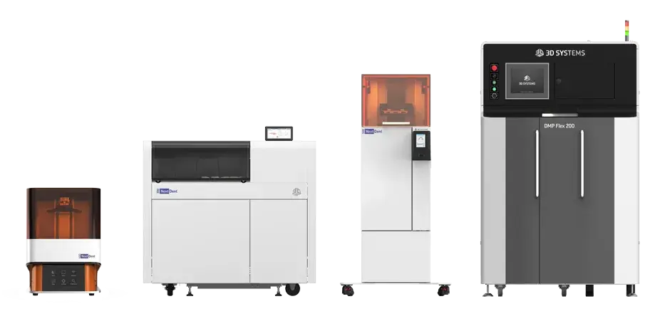 4 dental printers in a row